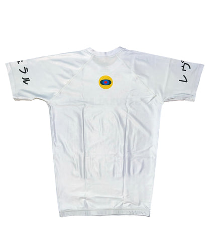 White belt-short sleeve rashguard