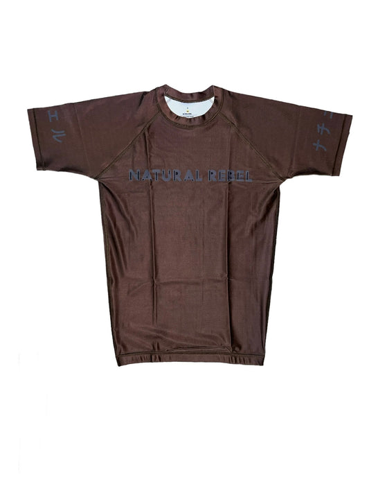 Brown belt-short sleeve rashguard
